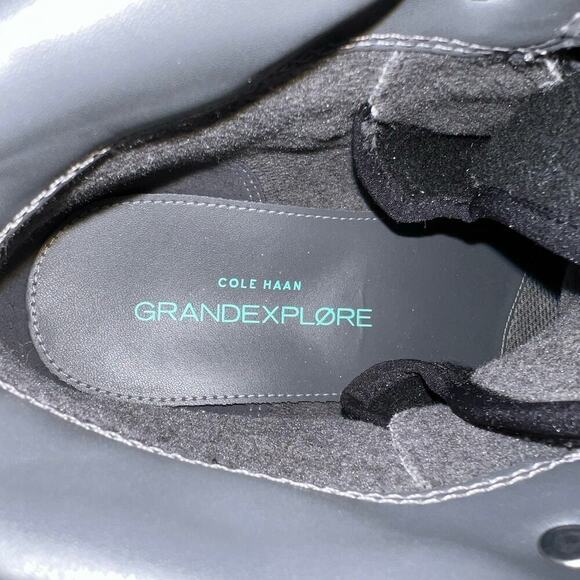 Cole Haan ZeroGrand Grand Explore Waterproof City Lace-Up Wedge Boot US 7 Black - Picture 9 of 10